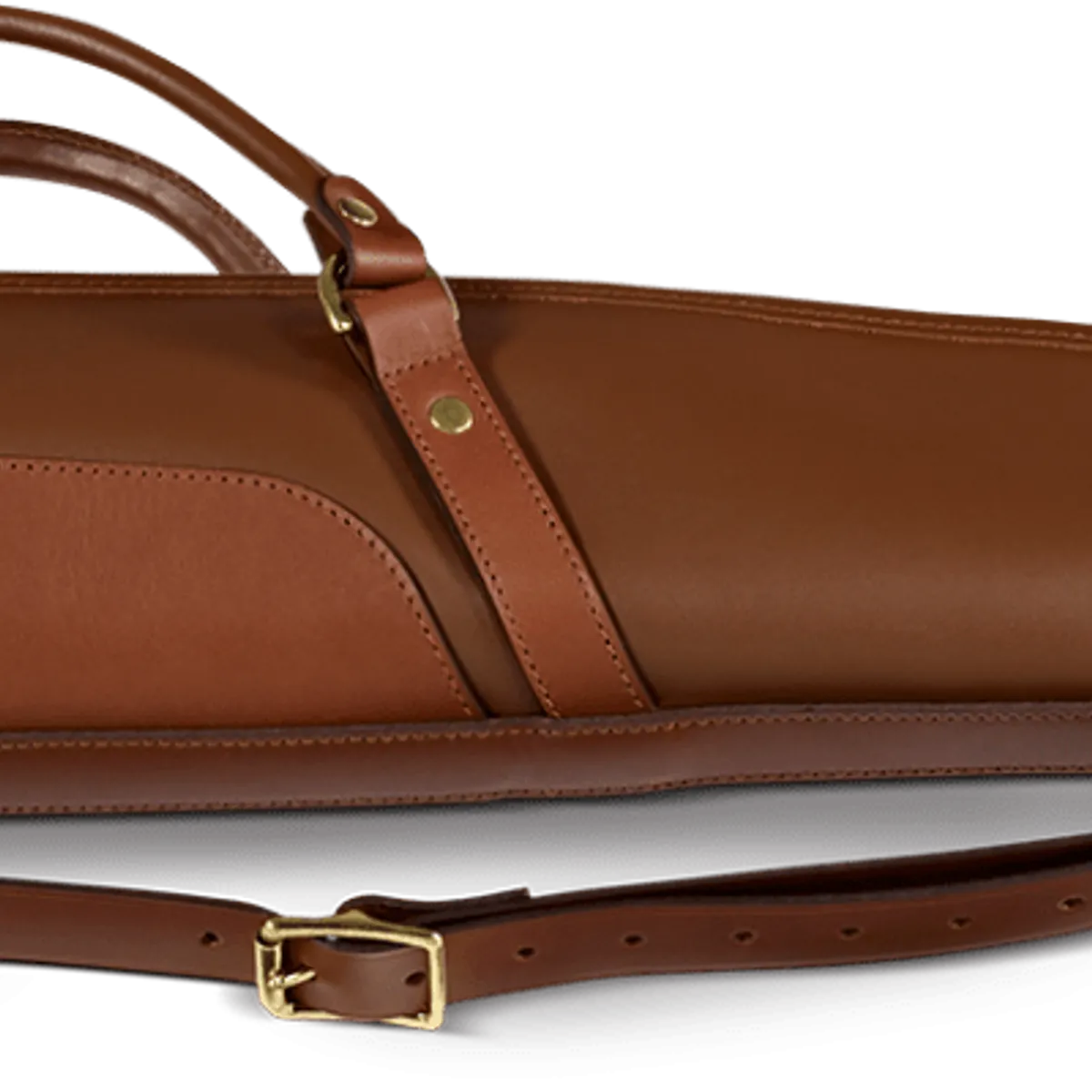 CROOTS Byland Shotgun Slip zip/flap/håndtag, læder, london tan - 30"