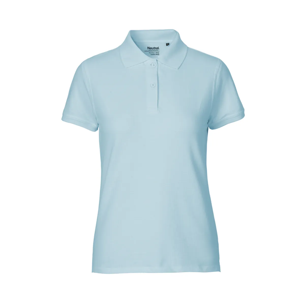 Dame Classic Polo Neutral O22980 str. M Light Blue