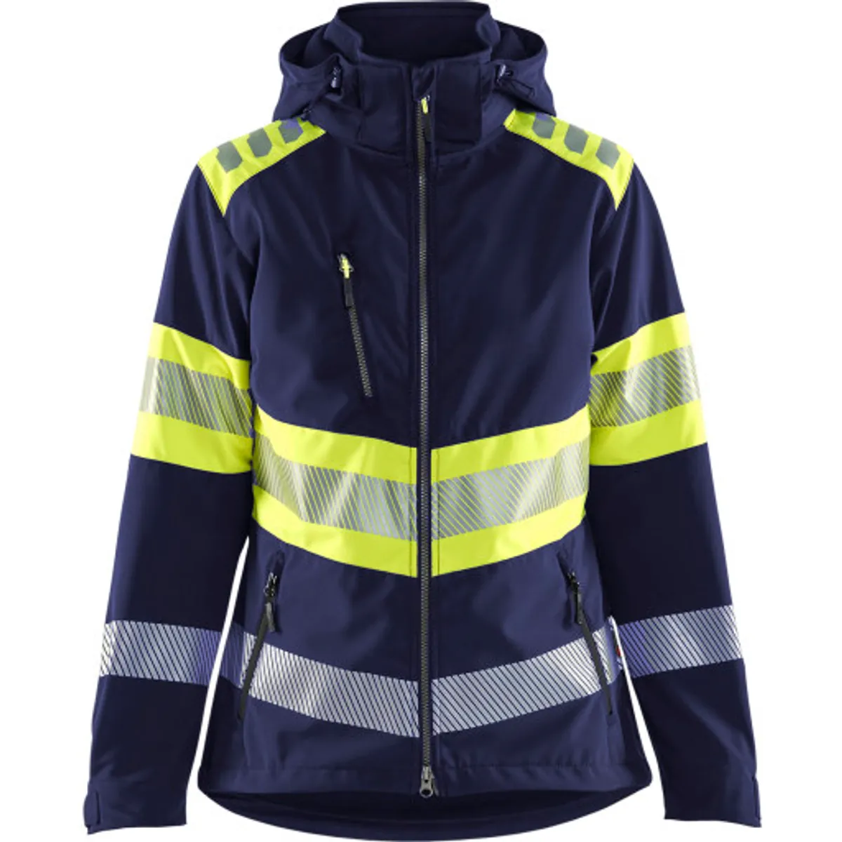 DAME HIGH VIS SOFTSHELL JAKKE