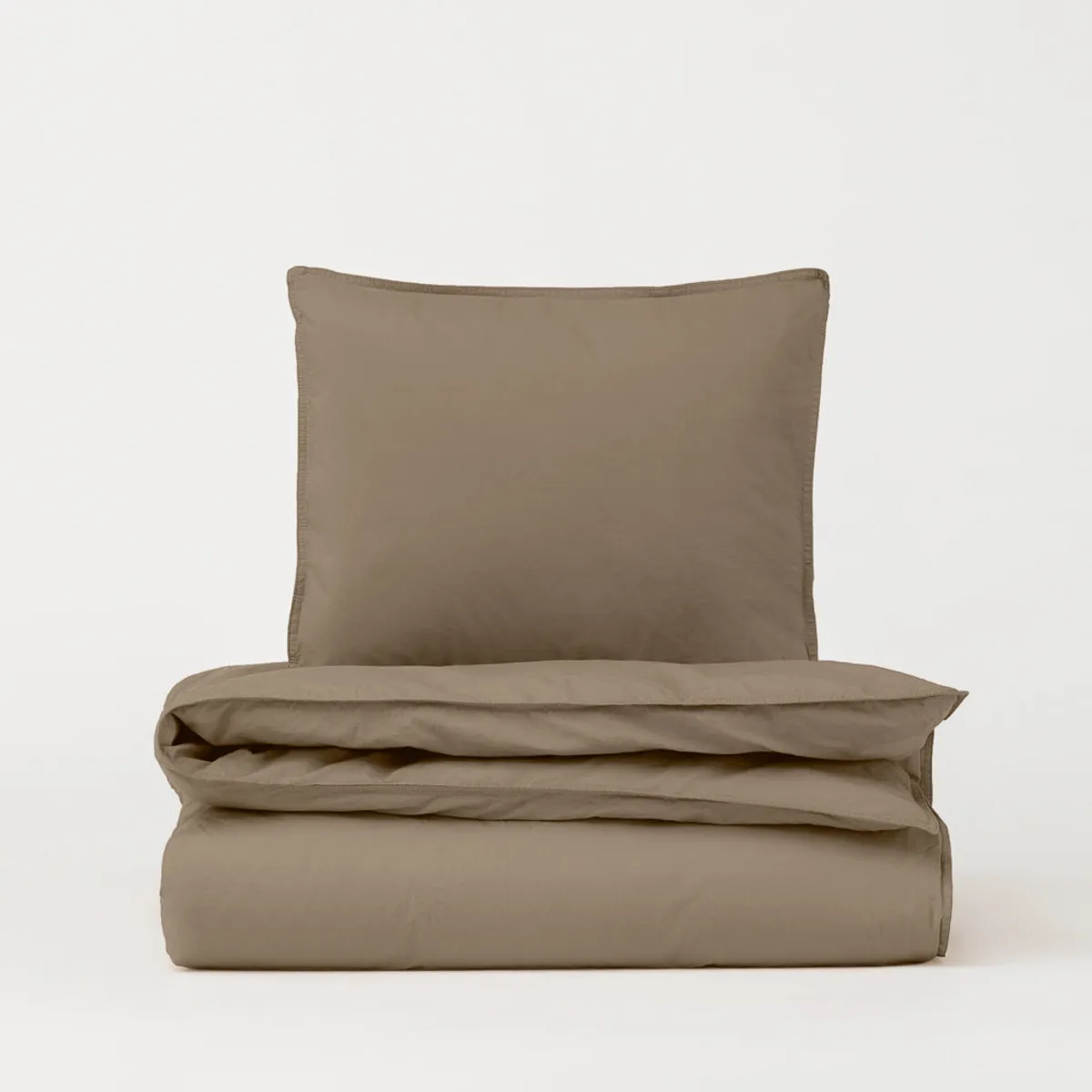 DAWN Percale Fladt Lagen (260x260) - Mocha Brown - 100% økologisk bomuld - Brunt