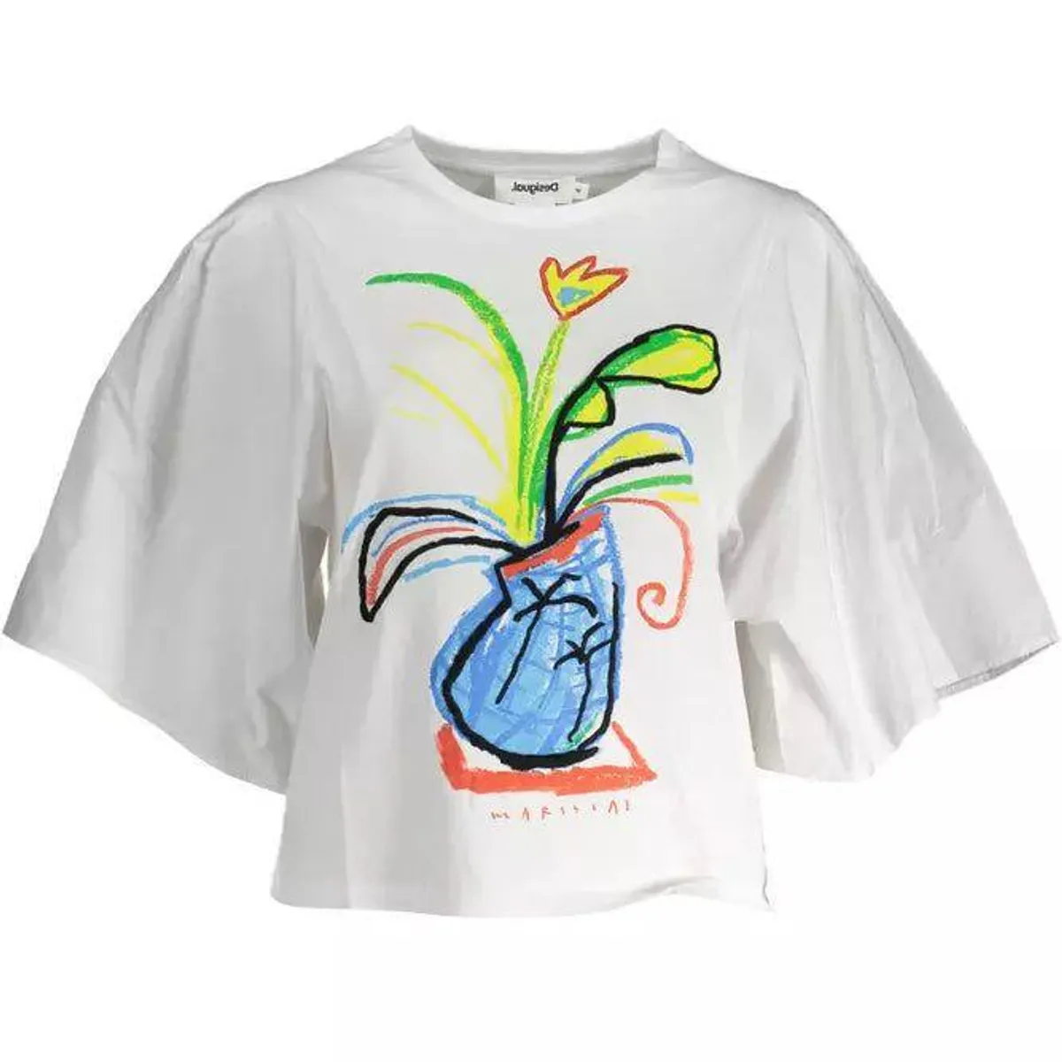 Desigual Hvid Bomuld Tops & T-Shirt