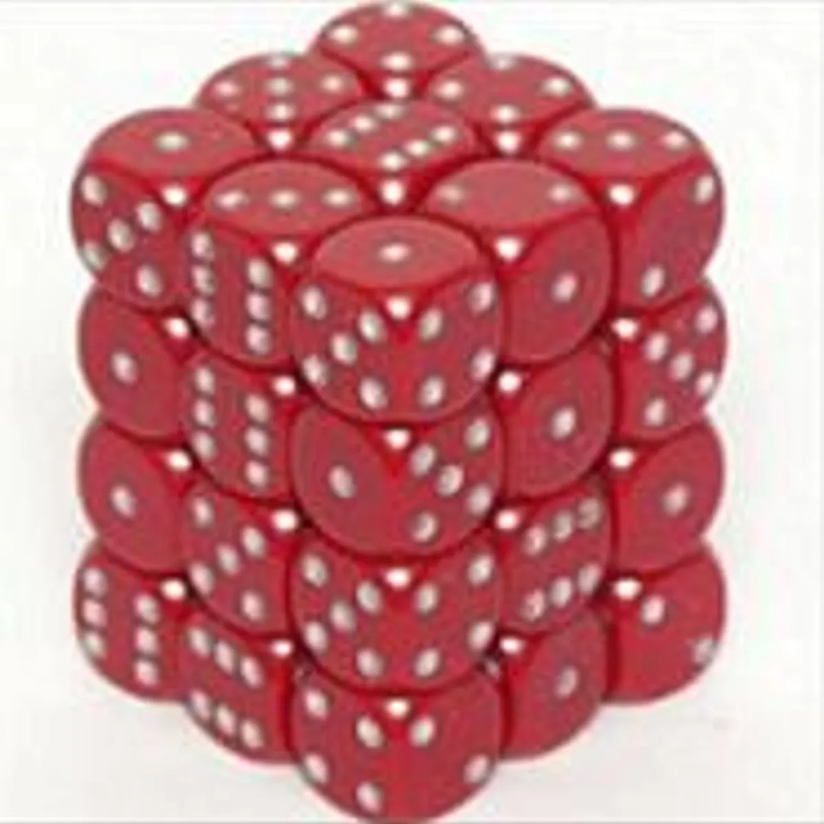 Dice - TerningesÃ¦t - 36 stk. 6 sidet (D6) - Opaque - Red / White