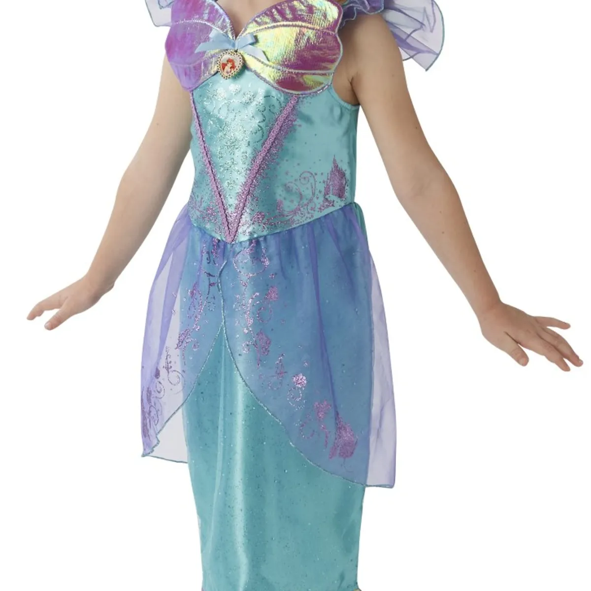 Disney Prinsesse Ariel Deluxe Kjole Udklædningstøj (3-9 år)(Str. 104/S)