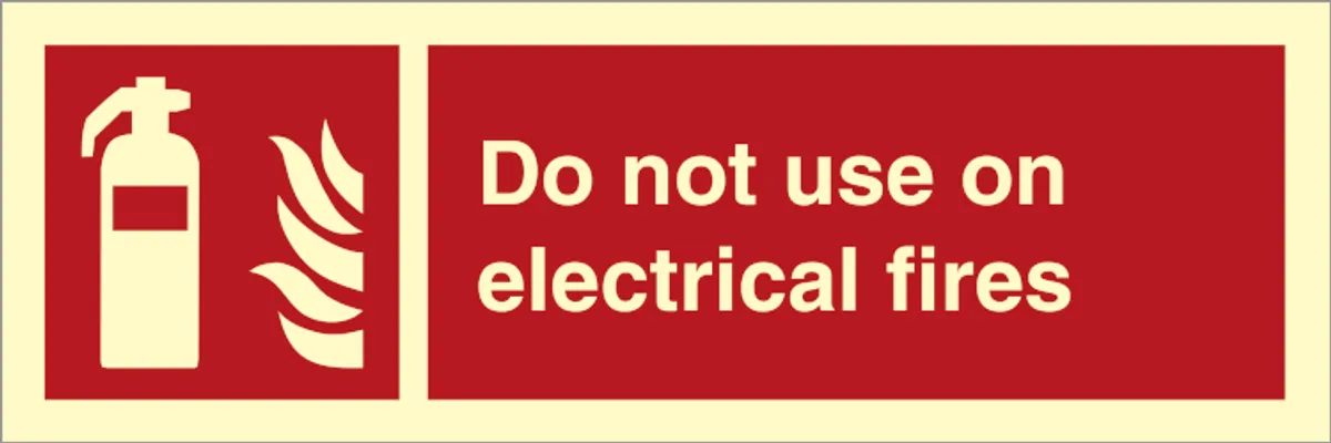 Do not use on electrical fires - Efterlysende Vinyl HI150 - 100 x 300 mm