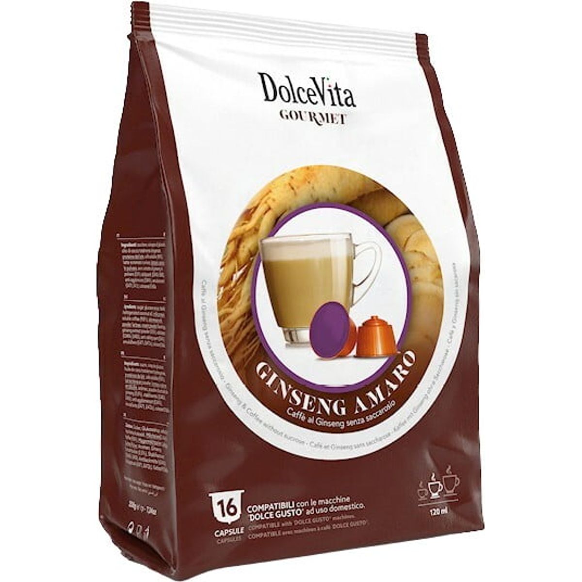 Dolce Vita - Ginseng Amaro Sukkerfri (16 stk) - Kapsler til Dolce Gusto