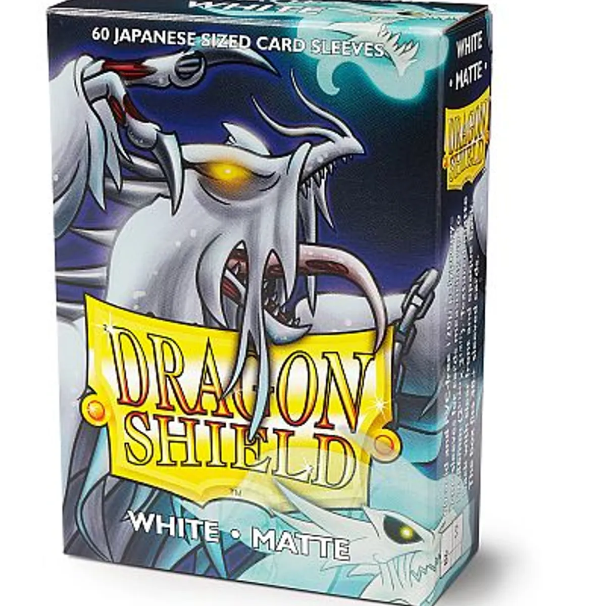 Dragon Shield Small/Japanese Size Deck Protectors - Matte: White (Hvid) - 60 lommer - Dragonshield (Yugioh) - Sleeves #AT-11105