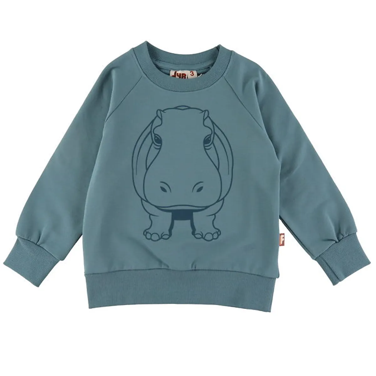 DYR-Cph Sweatshirt - Dyrbellow - BLue Grey Outline Flodhest