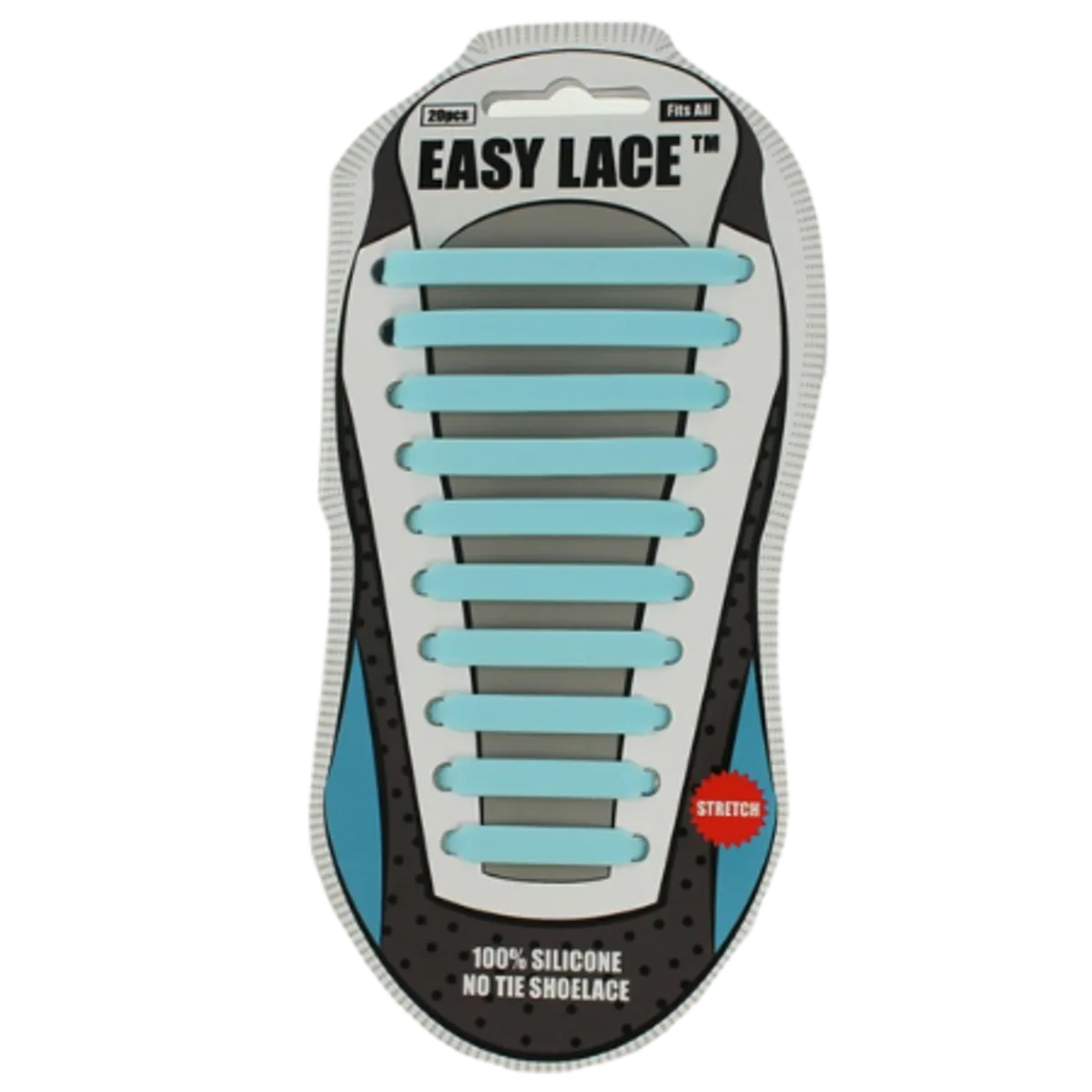 Easy Lace No Tie Shoelace Silikone Snørebånd - Sky Blue