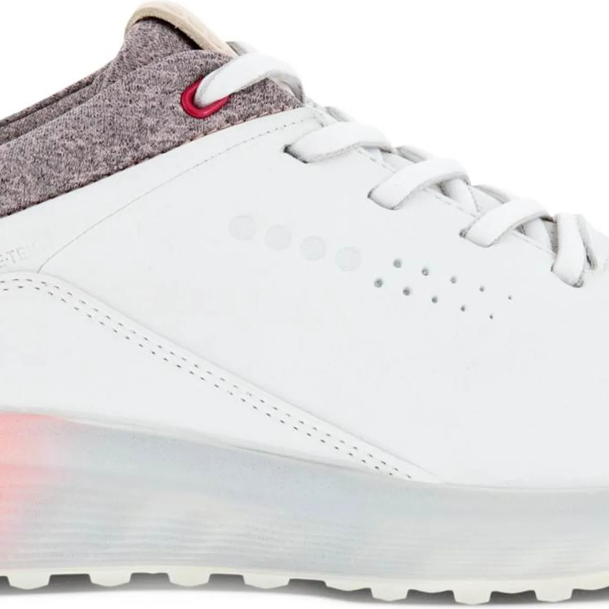 Ecco S-Three Vandtætte Dame Golfsko Uden Spikes - White/Silver Pink - Str. 39 Normal