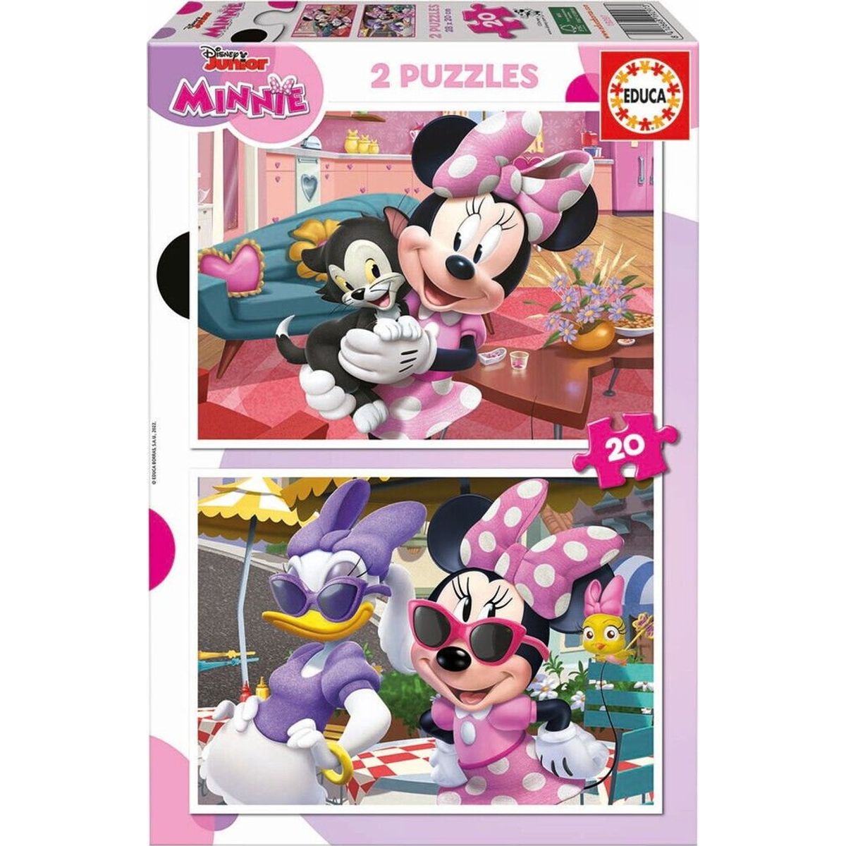 Educa - Puslespil Med 2x20 Brikker - Disney Junior - Minnie Mouse