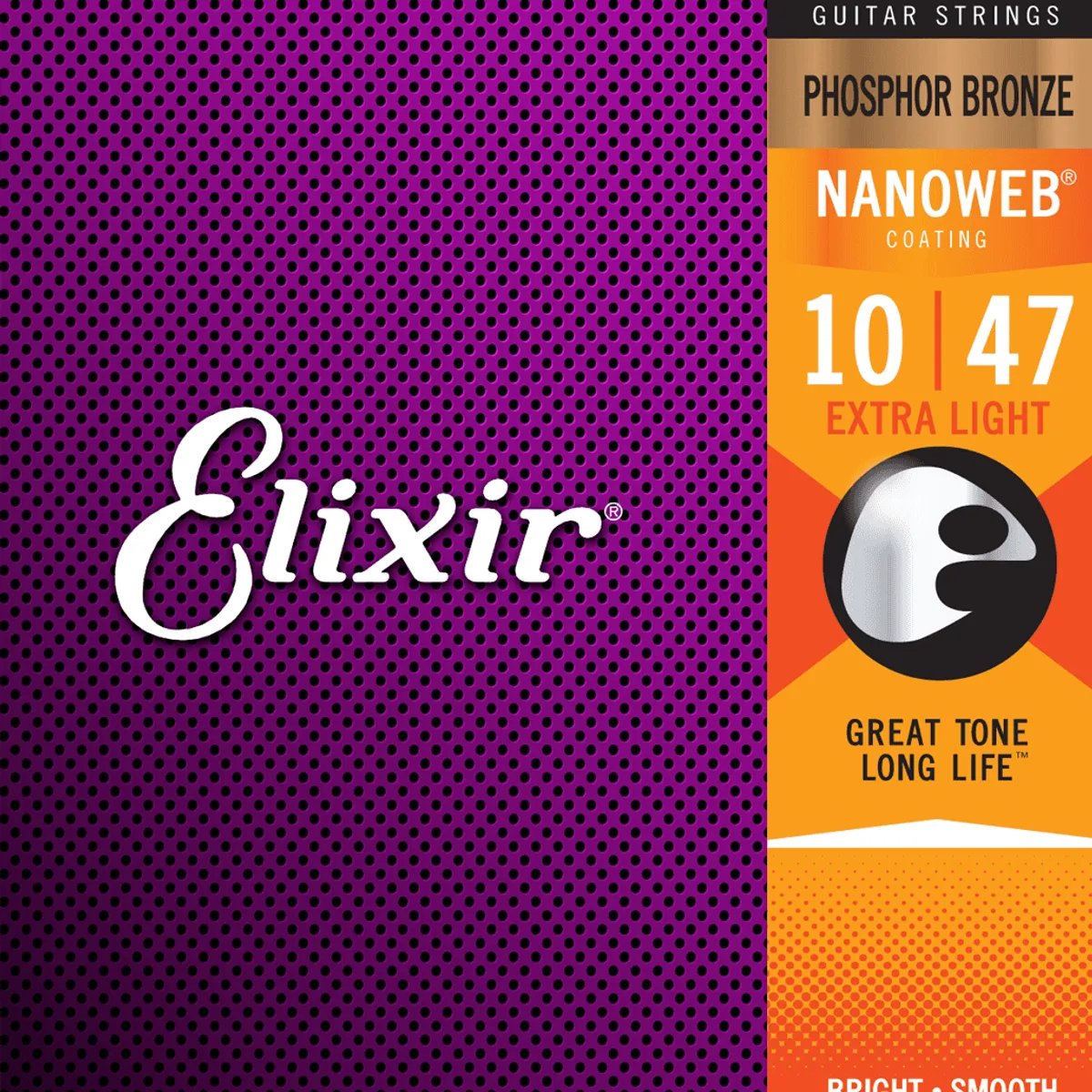 Elixir Nanoweb Phosphor Bronze - Western-strenge 010-047 Extra Light