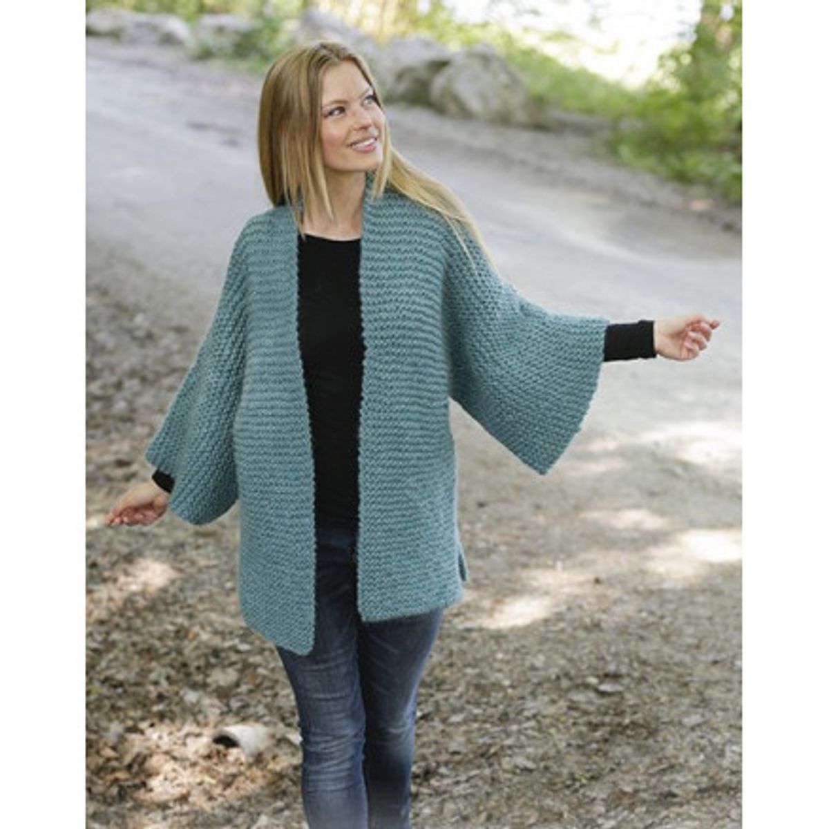 Emerald Isle by DROPS Design - Jakke Strikkeopskrift str. S - XXXL - X-Large