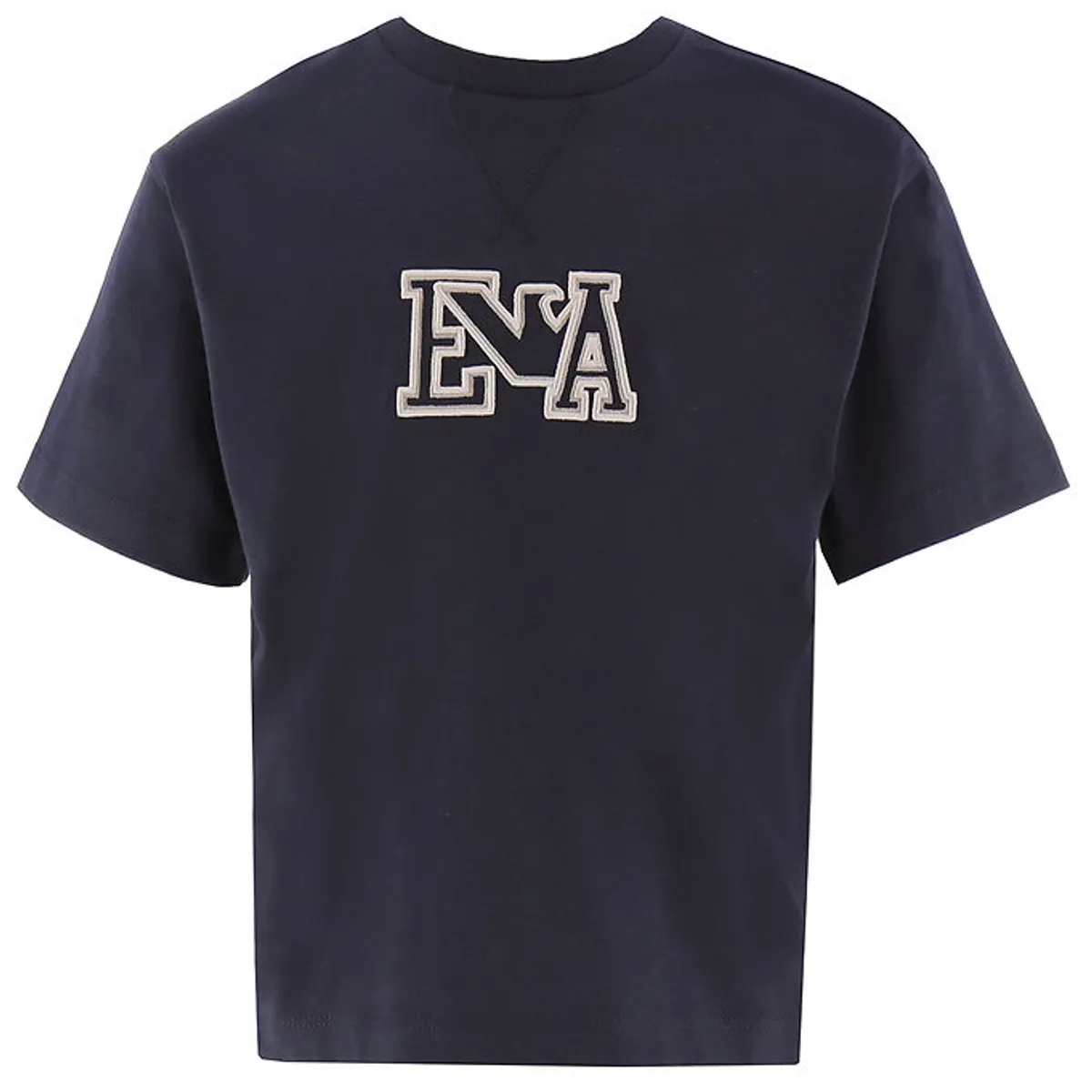 Emporio Armani T-shirt - Navy m. Broderi