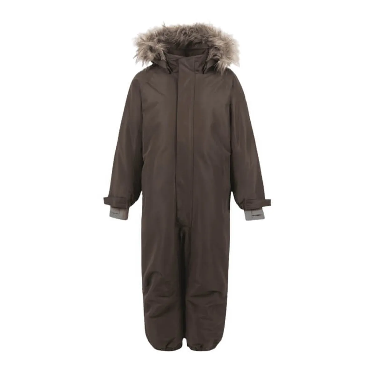 En Fant - Wholesuit W. Fake Fur - Coffee Bean - 104