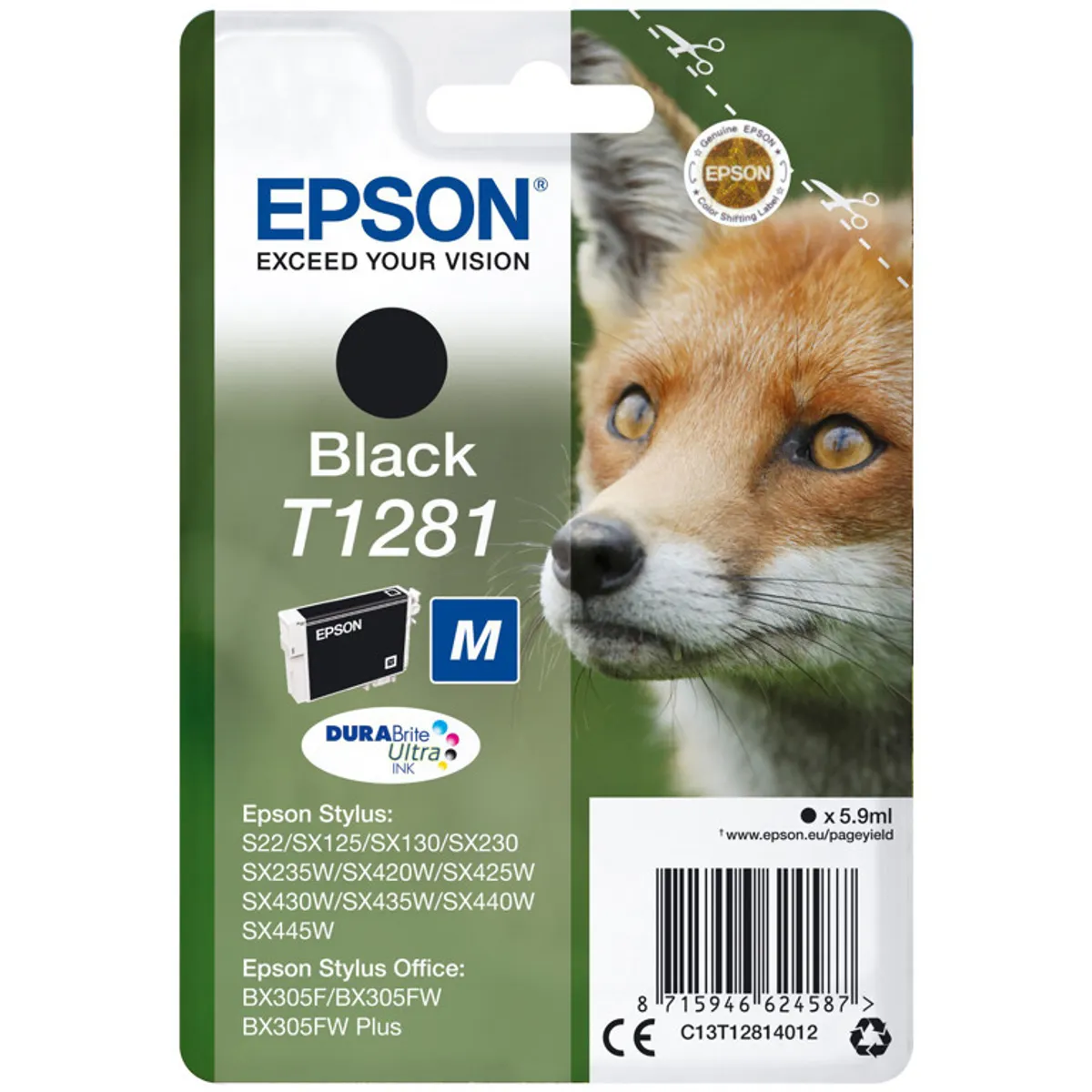 Epson Blækpatron T1281 Sort