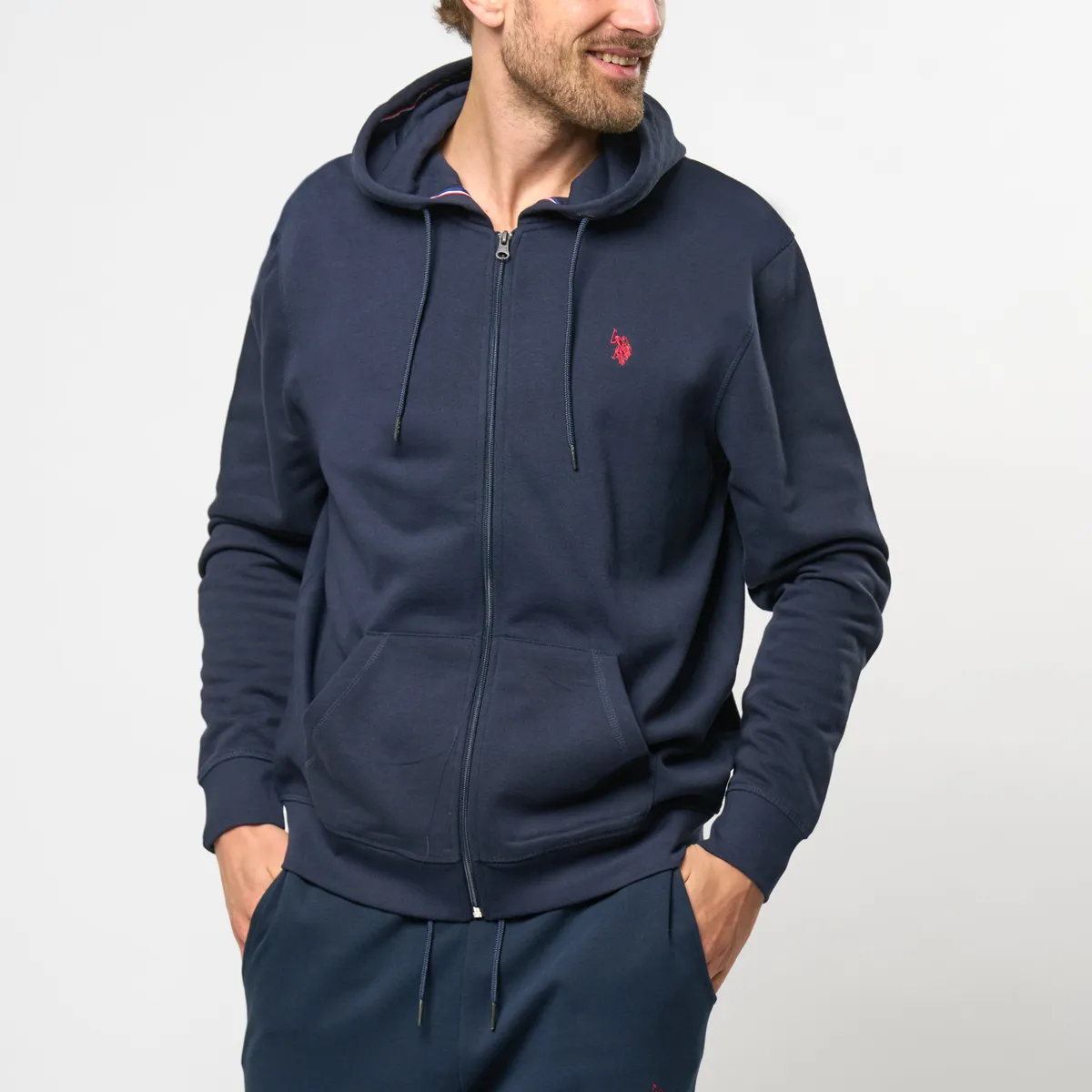 Erdi Hoodie Full-Zip - U.S. Polo Assn - Herre - M