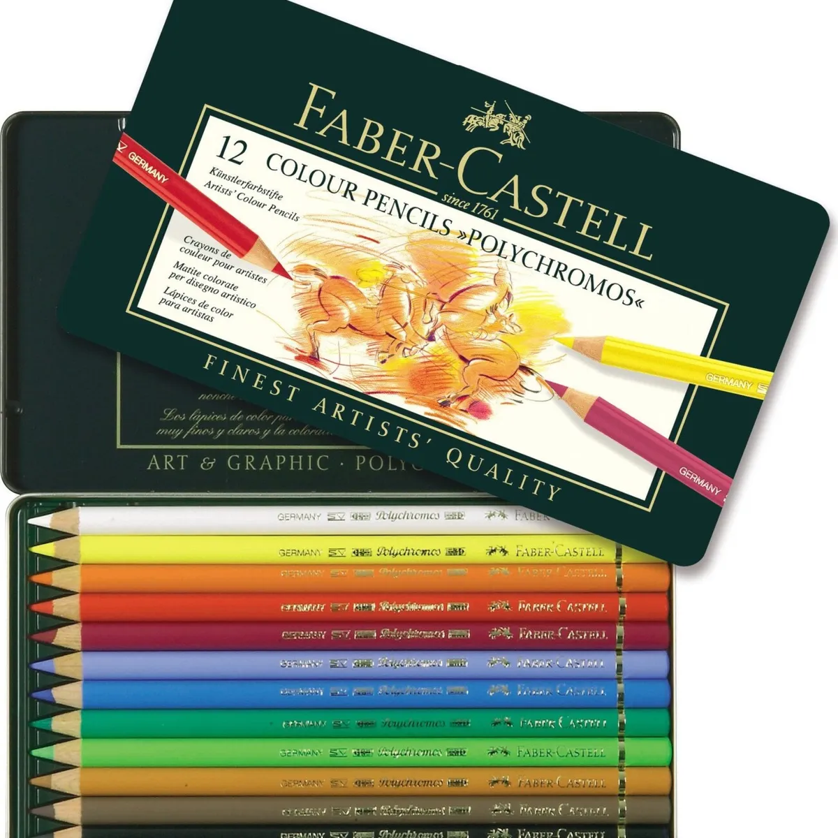 Faber-castell - Polychromos Farveblyanter - 12 Farver