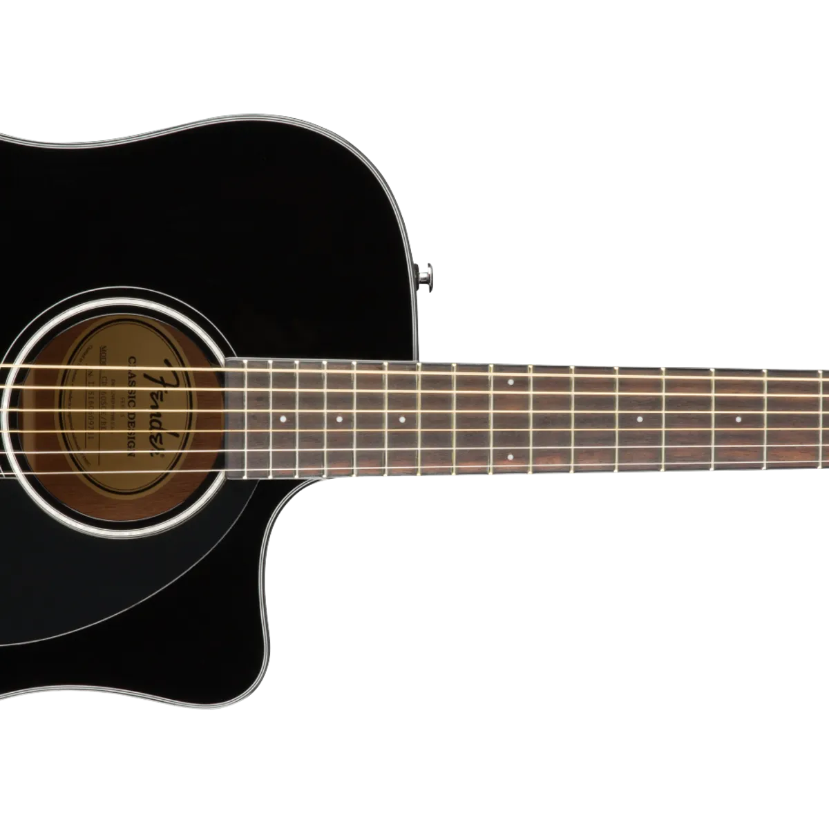 Fender CD-60SCE Dreadnought Western Guitar (Sort)