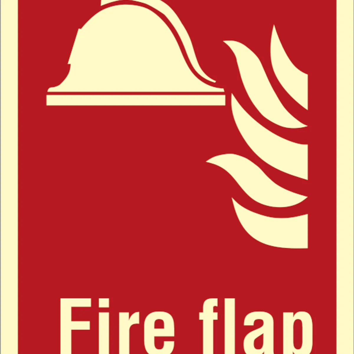 Fire flap - Efterlysende Vinyl HI150 - 200 x 150 mm