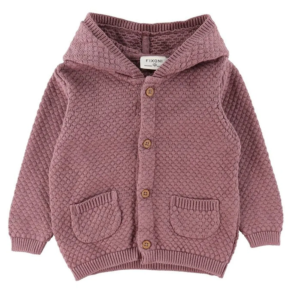 Fixoni Cardigan - Strik - Grape Shake m. Ører