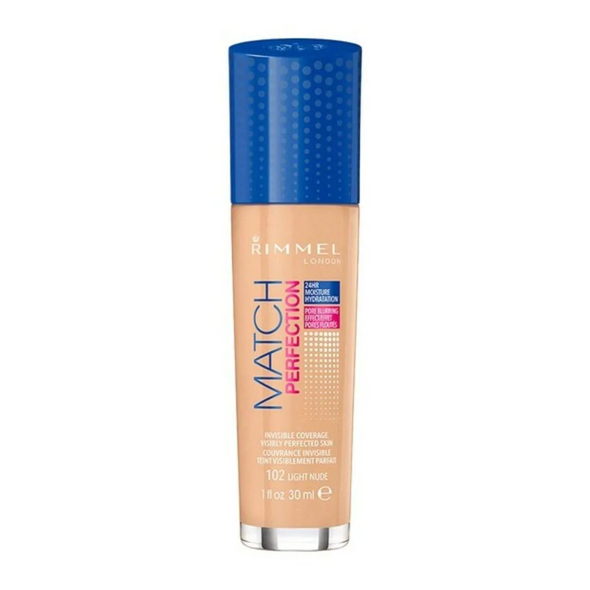 Flydende makeup foundation Match Perfection Rimmel London (30 ml) 100 - ivory 30 ml