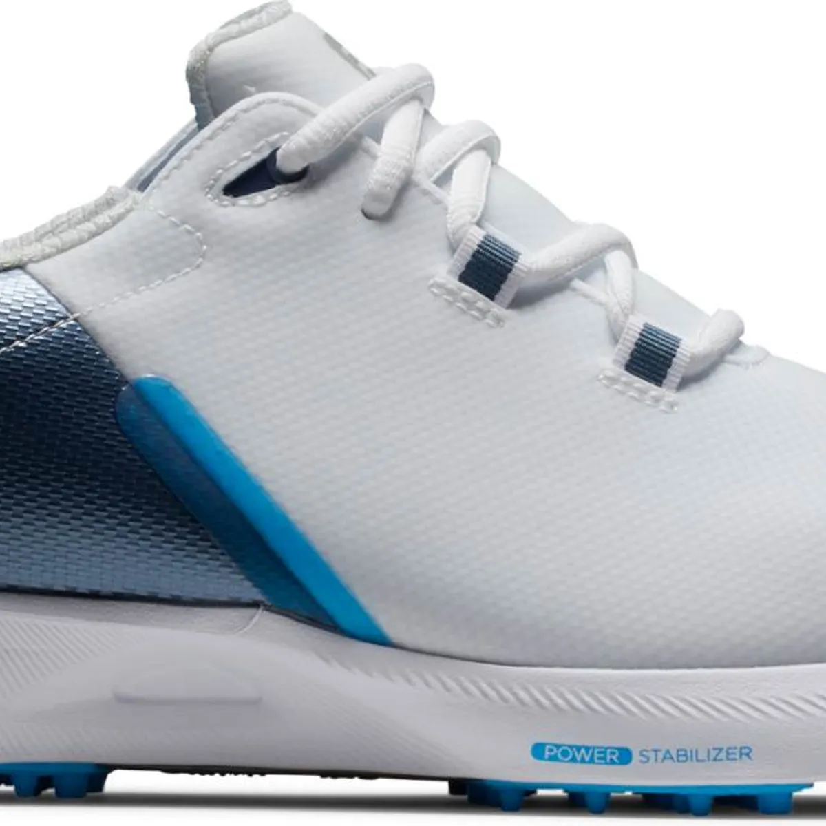 Footjoy Fuel Sport Vandtætte Herre Golfsko Uden Spikes - White/Navy/Blue - Str. 42 Normal