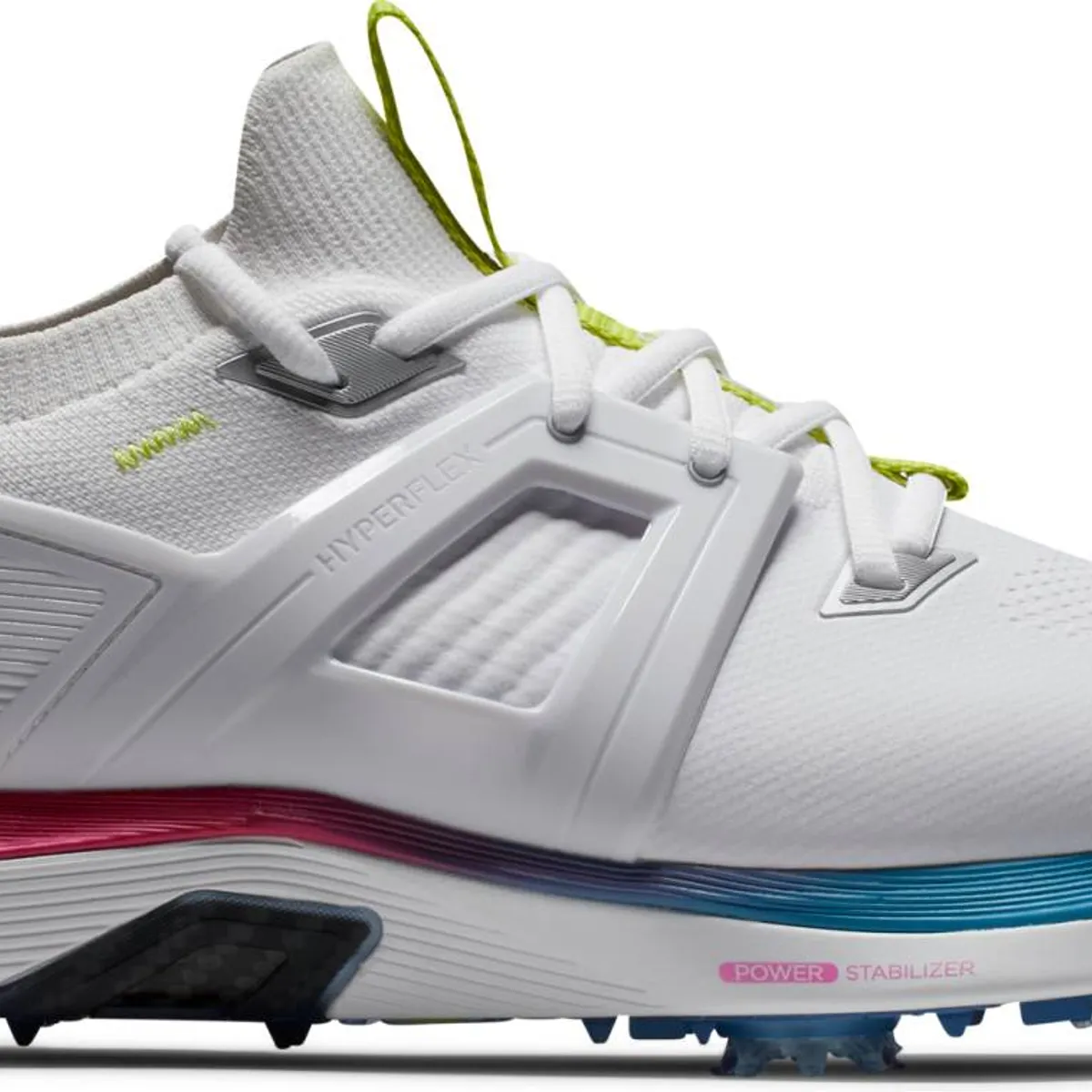 Footjoy HyperFlex Carbon (2023) Vandtætte Herre Golfsko Med Spikes - White/Blue/Purple - Str. 44 Normal