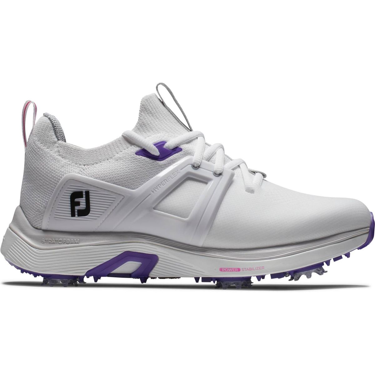 Footjoy Hyperflex Dame Golfsko Med Spikes - White/White/Grey - Str. 42 Normal