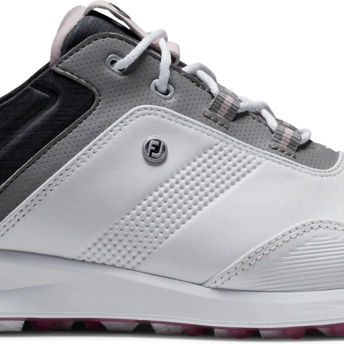 Footjoy Stratos (2023) Vandtætte Dame Golfsko Uden Spikes - Wht/Black/Pink - Str. 36 1/2 Normal