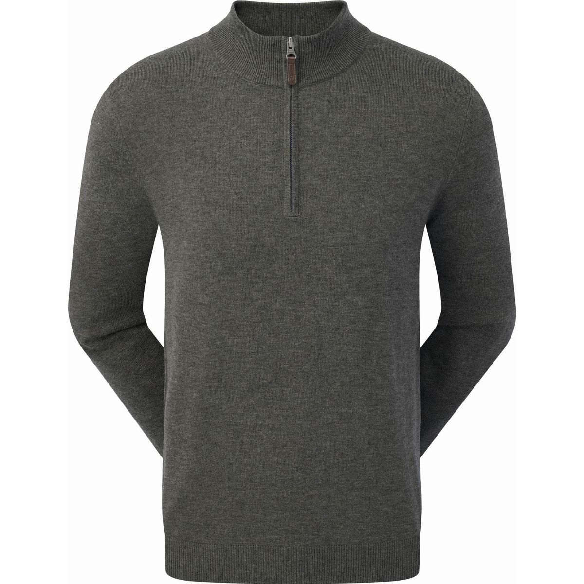 Footjoy Wool Blend 1/2 Zip Herre Pullover - Heather Charcoal - Str. M