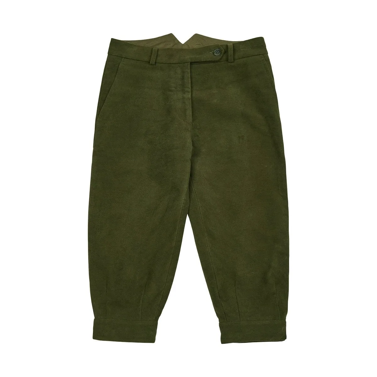 Franken & Cie moleskin breeks knæbukser, dame, oliven, XS - 34EU (8UK/XS)