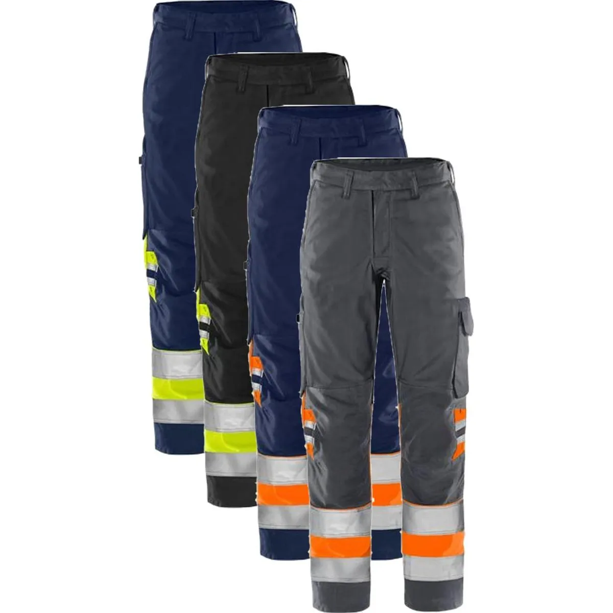 Fristads 134238 HiVis Green bukser kl.1. 2649 GPLU / Arbejdsbukser HiVis Orange/Grå C60