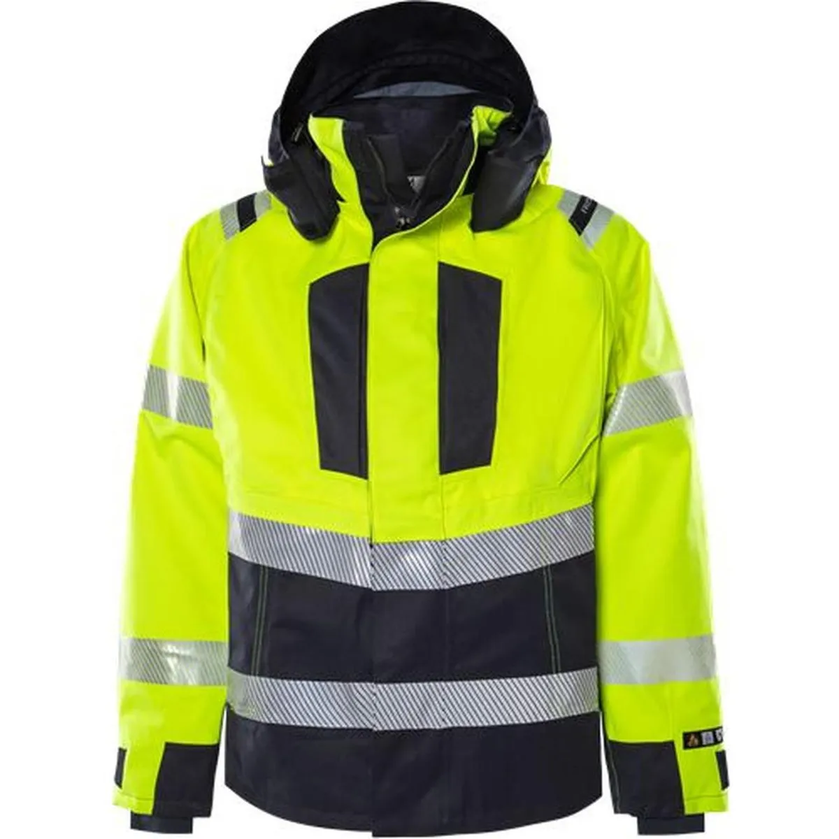 Fristads 134416 Flamestat HiVis Airtech® skaljakke kl. 3 4525 ATHR / Arbejdsjakke Hi-Vis gul/Marine S