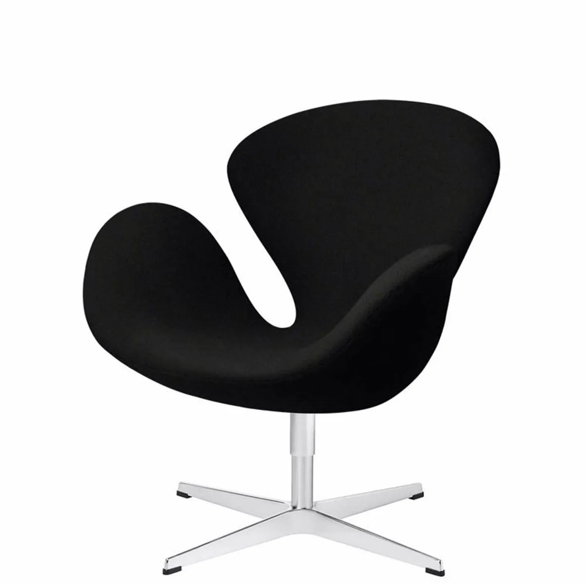 Fritz Hansen 3320 Svanen Lænestol Black Uni (1175)