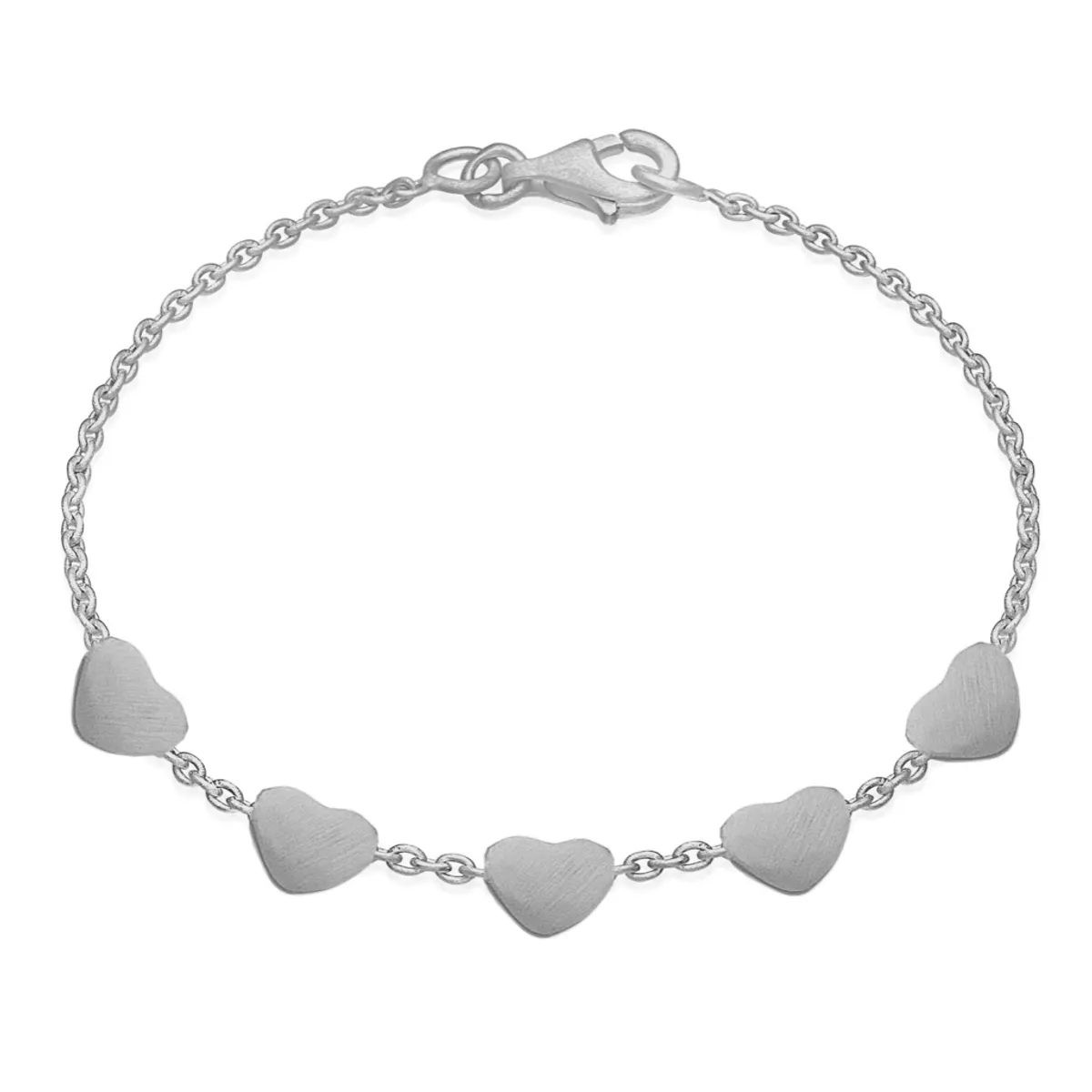 Frk Lisberg 5 Love Heart Sterling Sølv Armbånd 6550-925-5