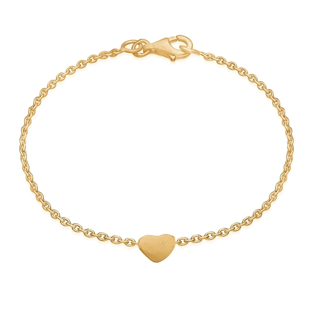 Frk. Lisberg Love Heart Forgyldt Sølv Armbånd 6550-1-FG