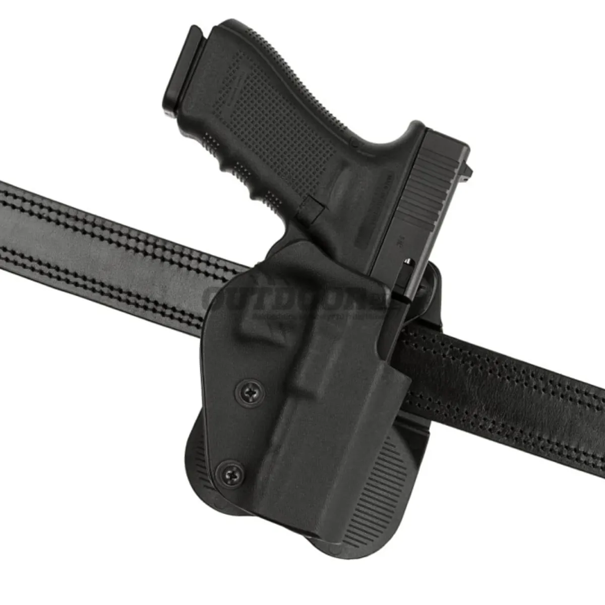 Frontline Open Top Kydex Holster für Glock 17 Paddle Black