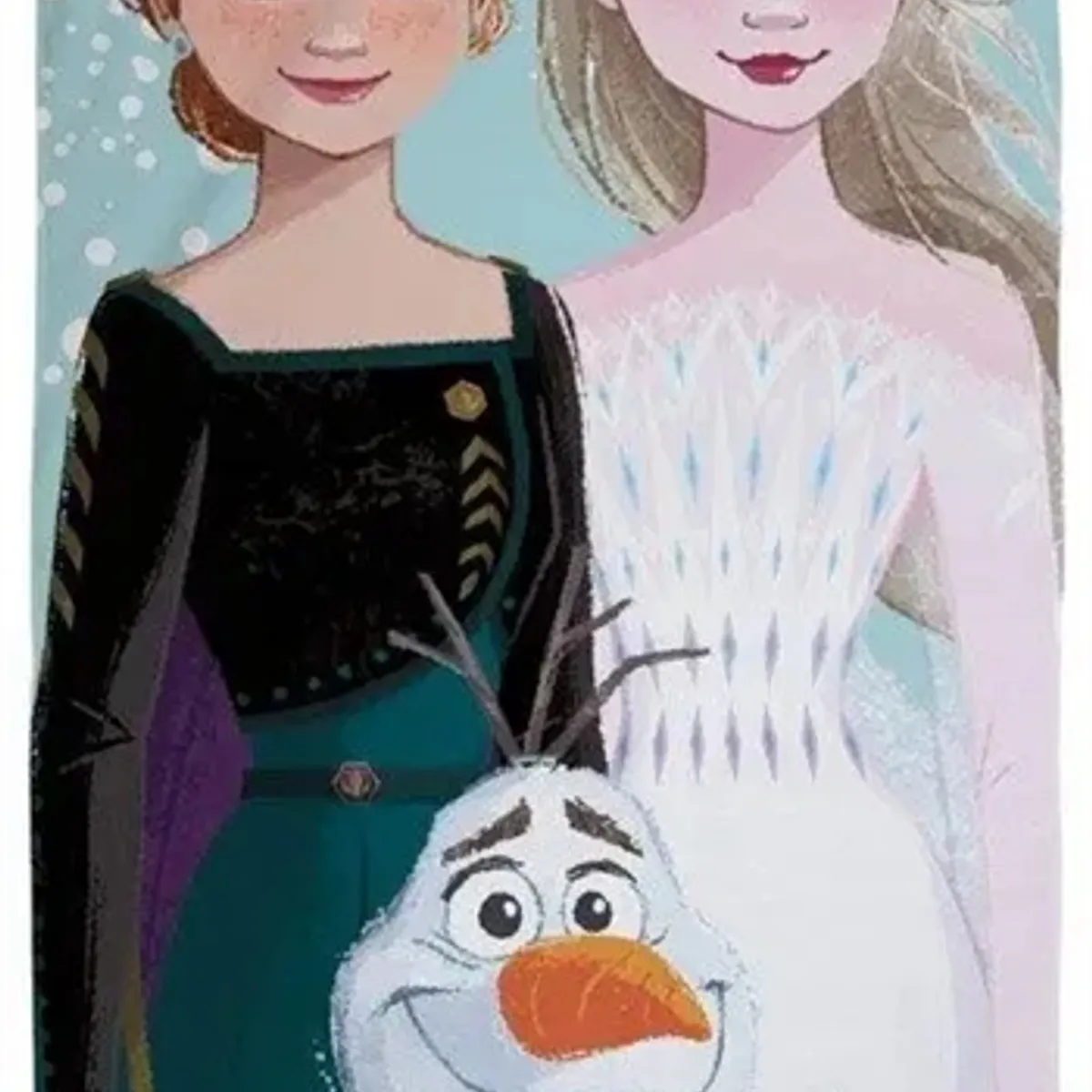 Frost håndklæde Frozen 2 - Anna, Elsa og Olaf - 70x140 cm - 100% Bomuld - Badehåndklæde med frost