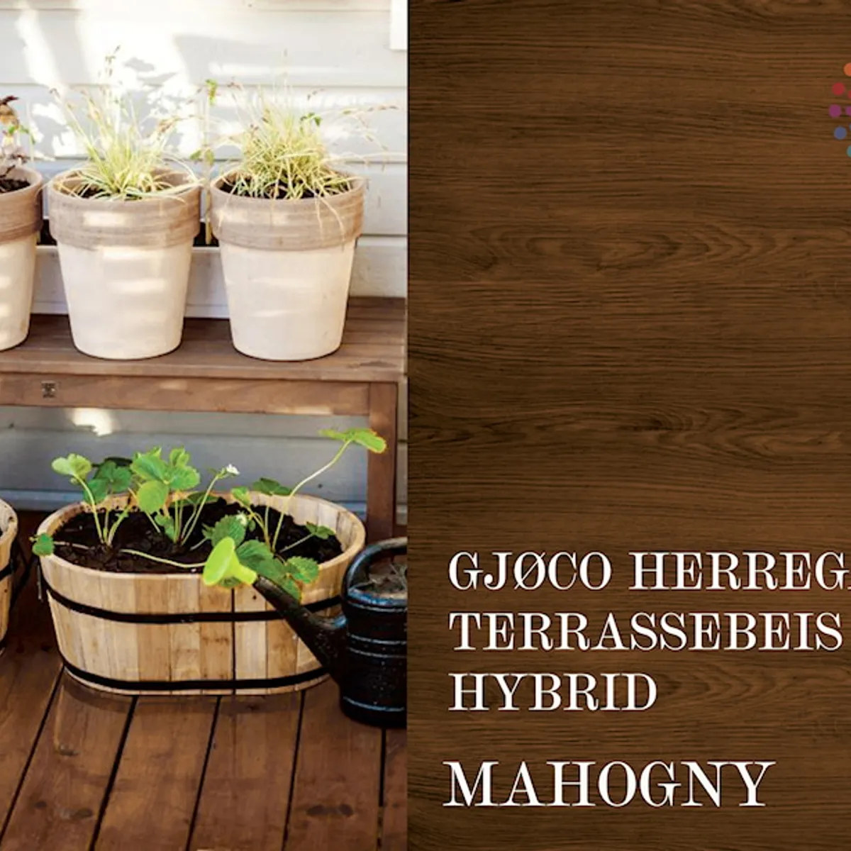 Gjøco Hybrid Terrassebeis: Mahogny 2,7 liter