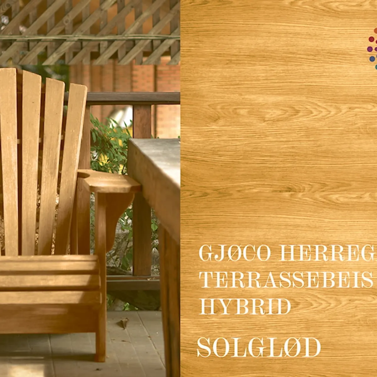 Gjøco Hybrid Terrassebeis: Solglød 9 liter