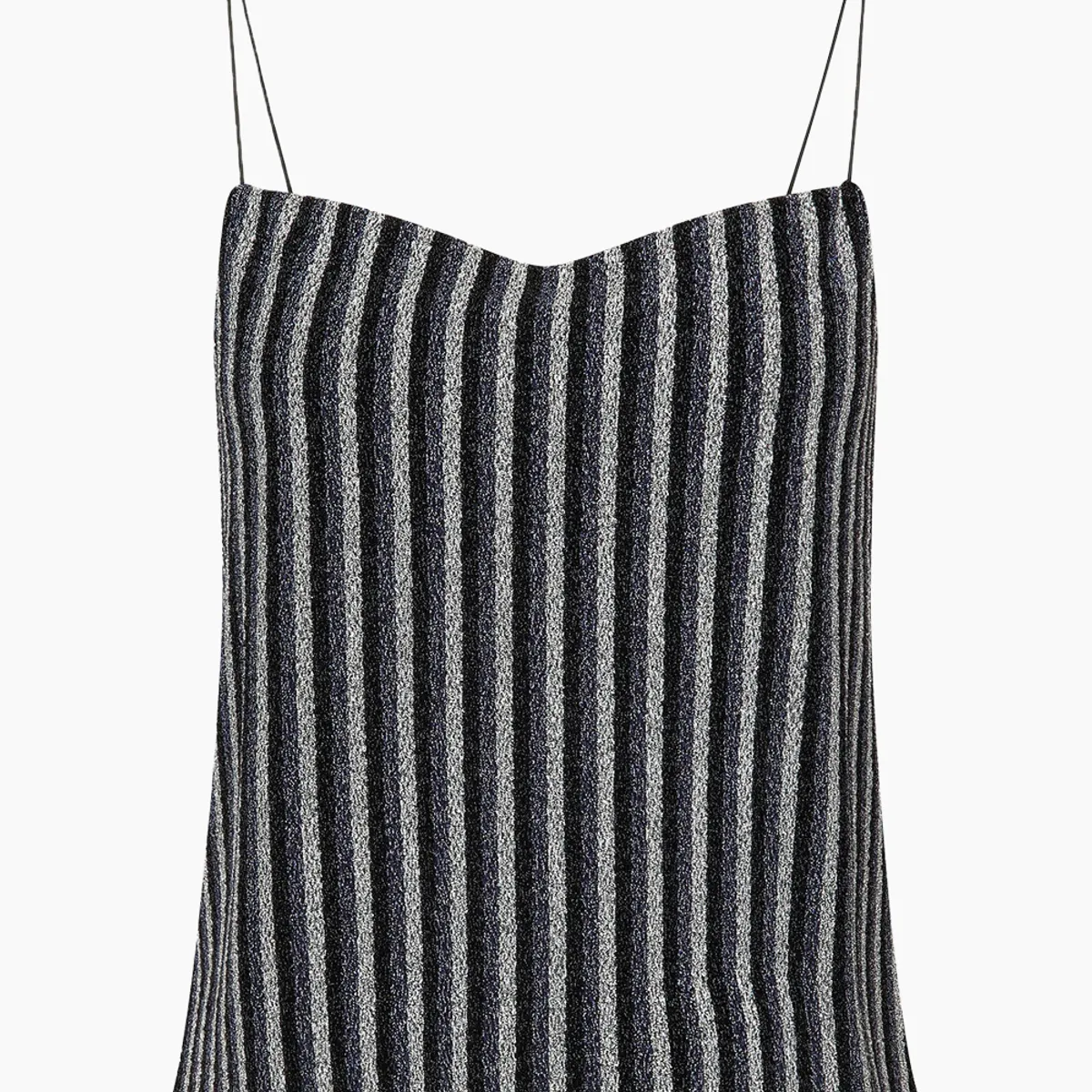 Glitter Jersey Simo Top - Glitter Stripe/Silver - Mads Nørgaard - Stribet XS