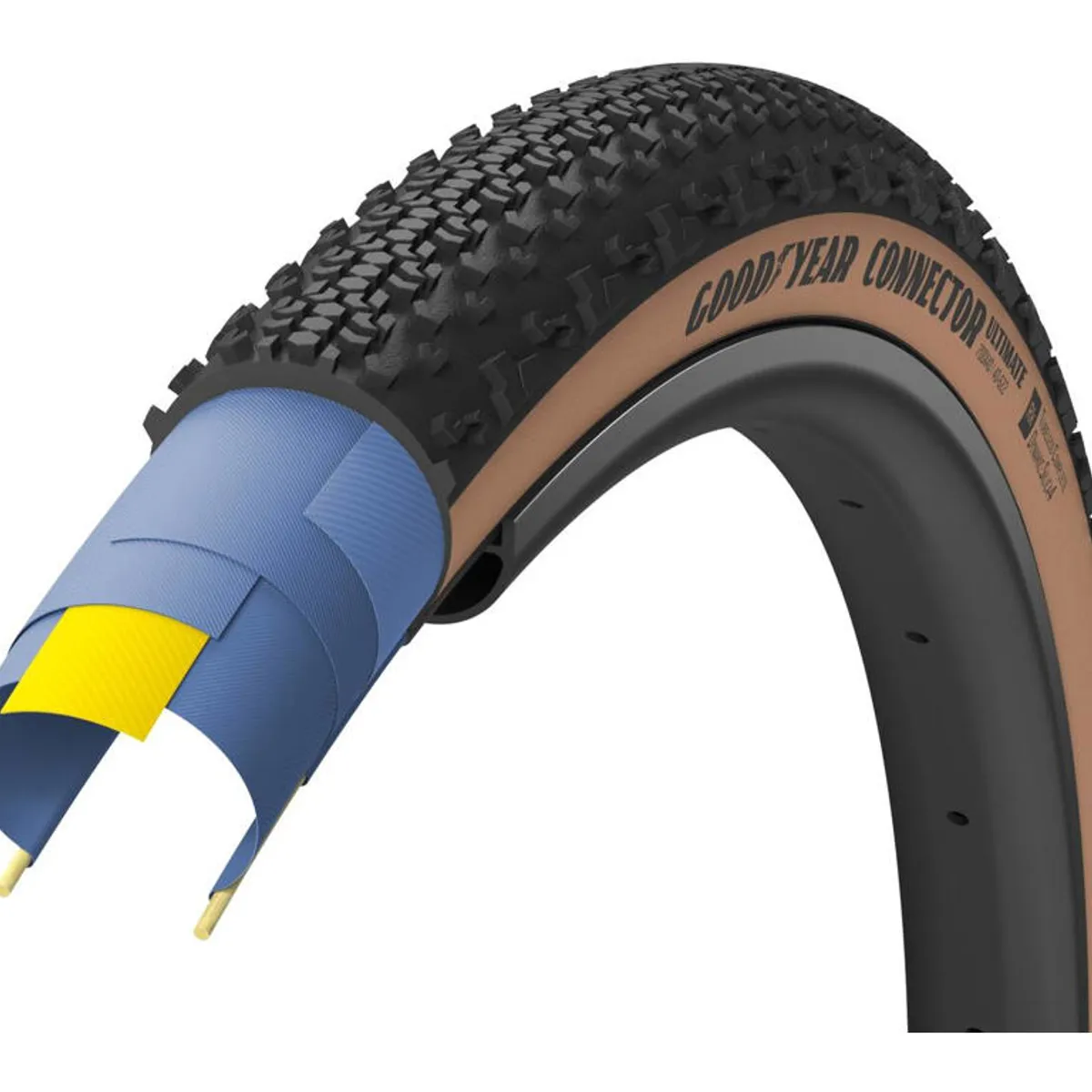 Goodyear Connector Ultimate TLC - Gravel - Foldedæk - 700x35c - Sort/Brun