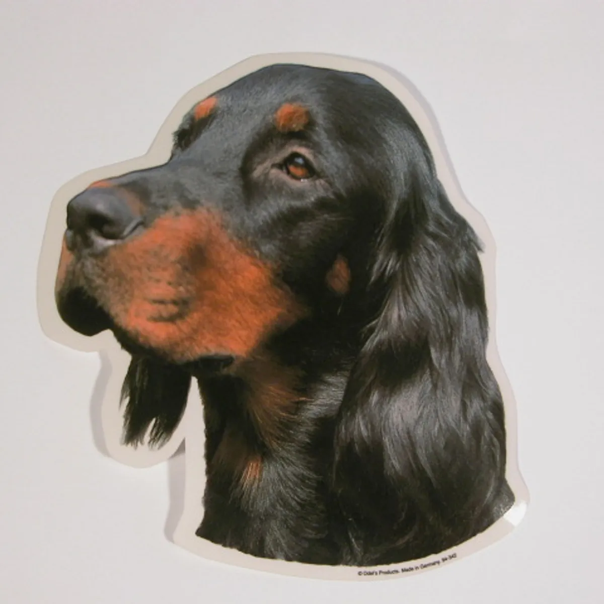 Gordon Setter, hv. Vælg: klistermærke, nøglering, broche, slipsenål, mm