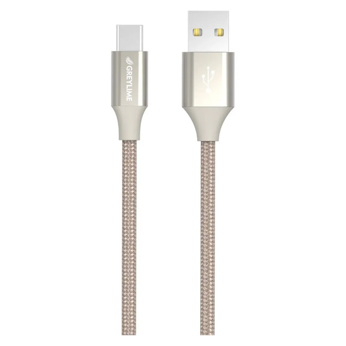 GreyLime Braided USB-A til USB-C Kabel Beige 2 m