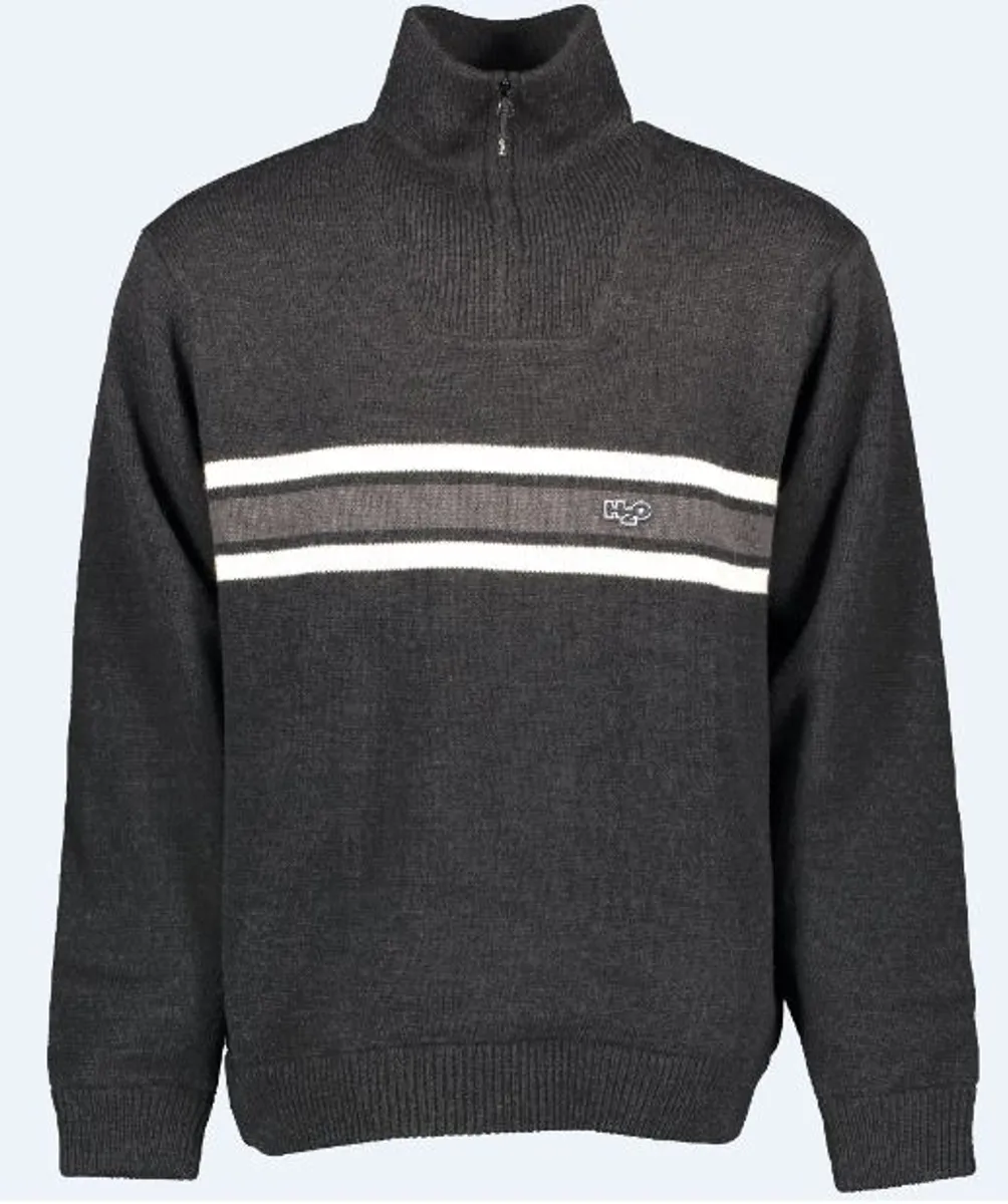 H2o Icon Stripe Wind Knit Herre (Farve: Black/dark Steel Blk, Størrelse: Xxl)