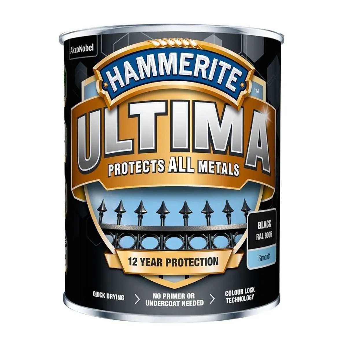 Hammerite Ultima - 250 ml. Antrasit grå (Ral 7016)