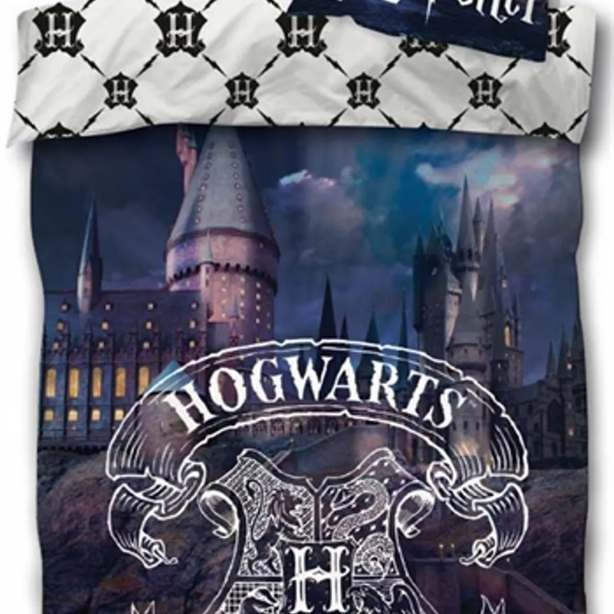 Harry Potter sengetøj - 150x210 cm - Hogwarts mystery - 2 i 1 sengesæt - 100% bomuld