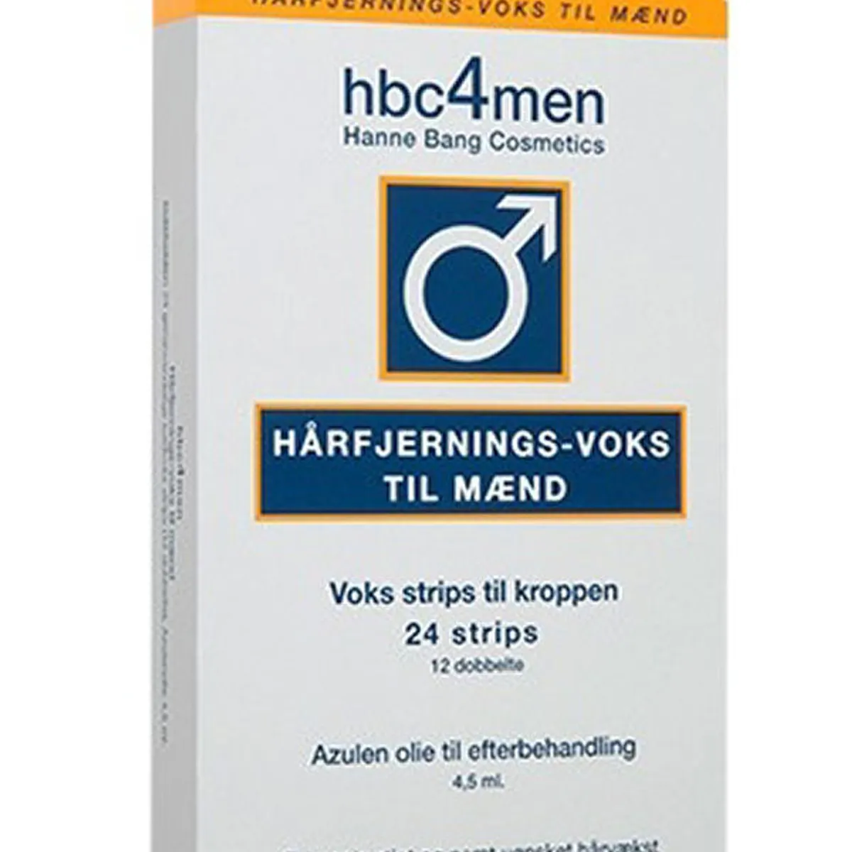 Hbc4men hårfjernings-voks til mænd voks strips til kroppen 24 strips