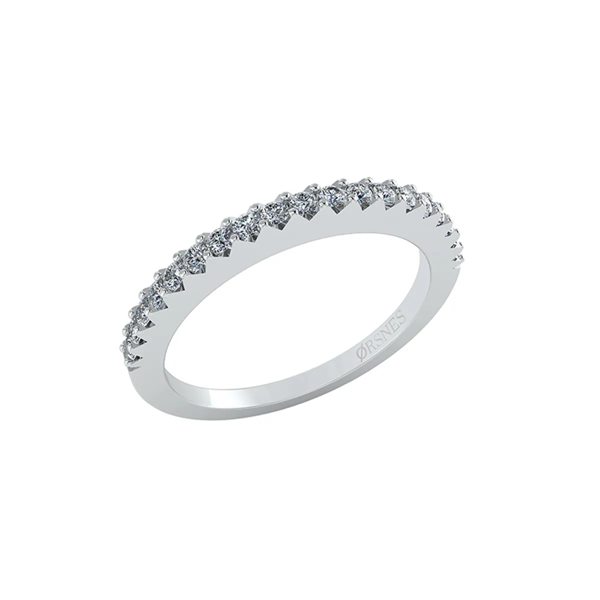 Henrik Ørsnes Design Ring i 14 Karat Hvidguld med Diamanter 0,20 Carat W/SI