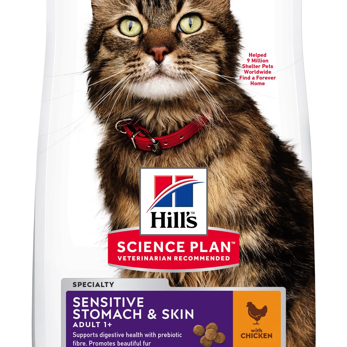 Hill's Science Plan Feline Adult. Sensitive Stomach and Skin. Chicken.